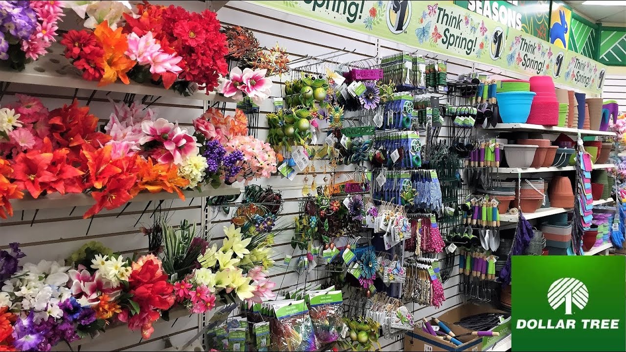 DOLLAR TREE SPRING SUMMER HOME DECOR GARDEN FLORAL SHOP WITH ME SHOPPING STORE WALK THROUGH 4K