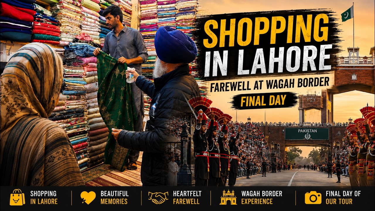 Shopping in Lahore & Heartfelt Farewell at Wagah Border | Final Day of Our Tour
