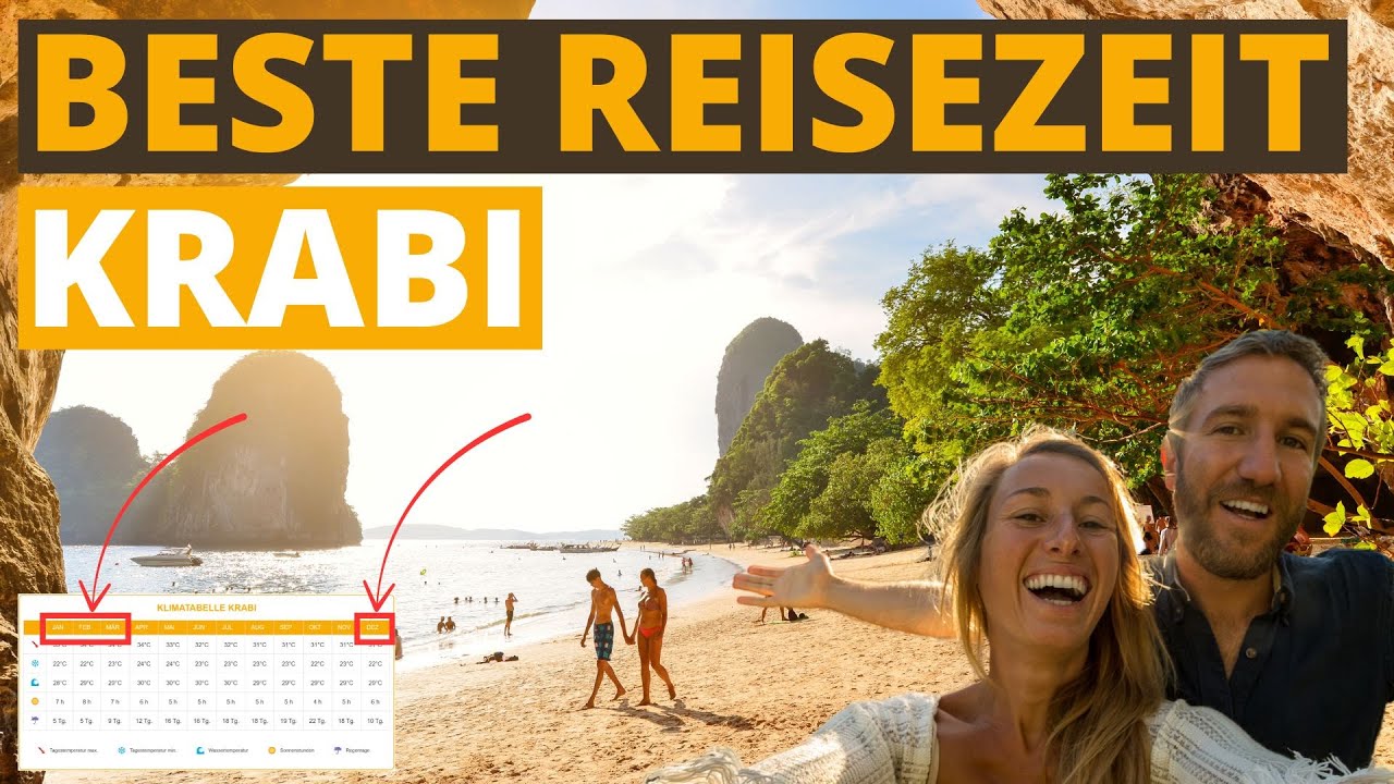 Beste Reisezeit f&uuml;r Krabi: Klimatabelle & Wetter
