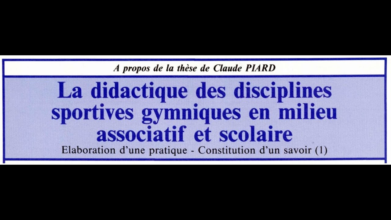Apports des auteurs en gymnastique sportive
