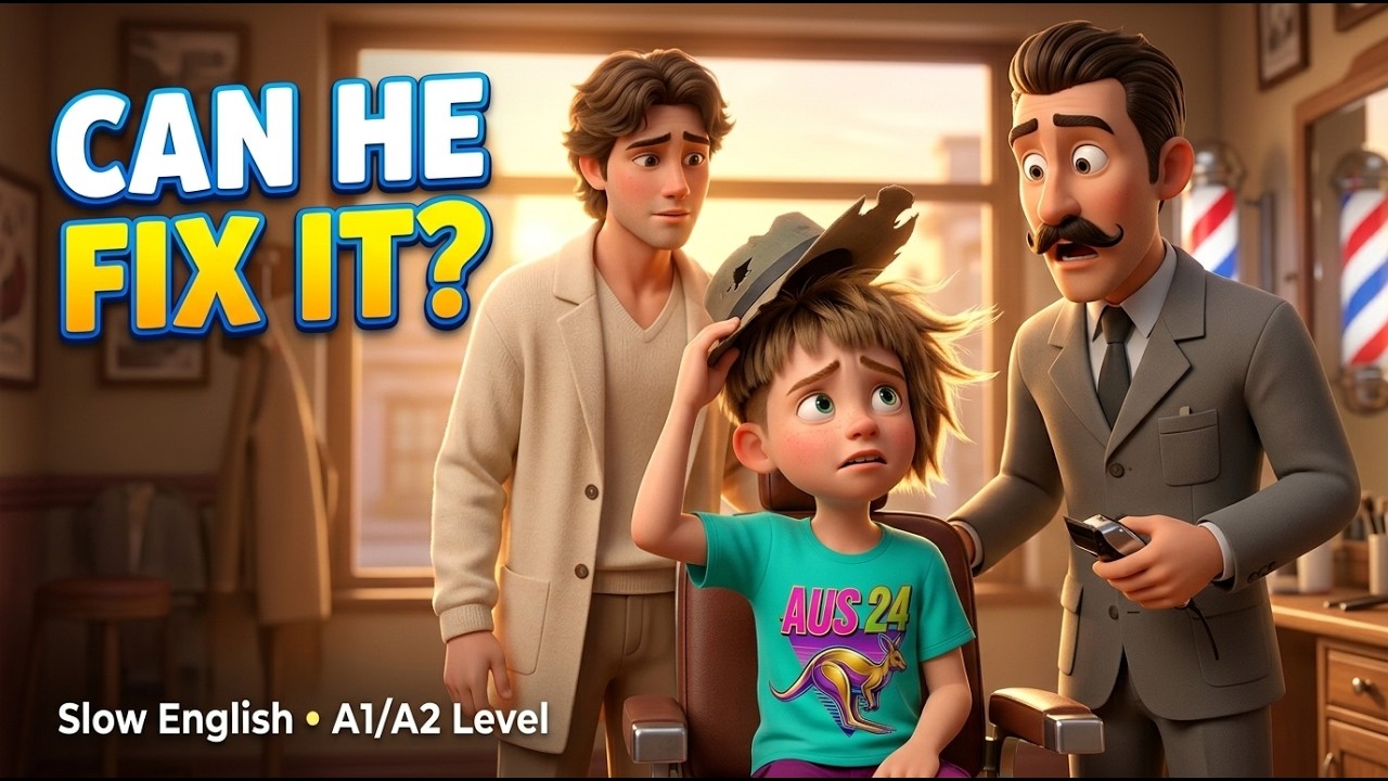 DIY Haircut Gone Wrong! A Crazy Day | SLOW ENGLISH | English Listening Practice A1 for Beginners