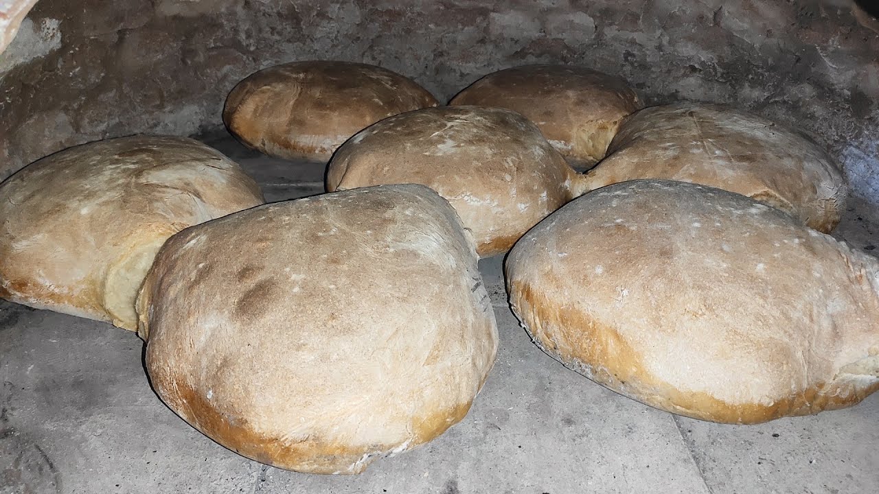KÖYDE TAŞ FIRIN EKMEĞİ NASIL YAPILIR / EKŞİ MAYALI EKMEK / SOURDOUGH BREAD / خبز العجين المخمر
