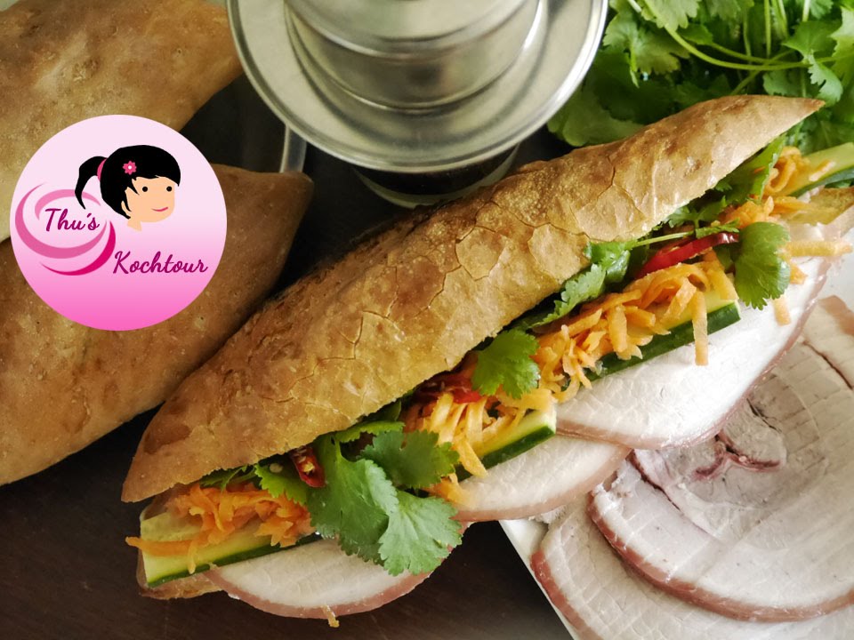 [ENG-SUB] Baguette Sandwich/ Belegte Baguettes - Vietnam Style/ Banh Mi Thit Nguoi