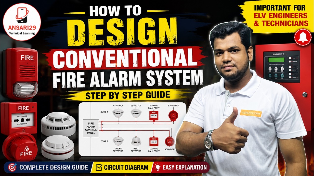 How to Design Conventional Fire Alarm System (Hindi) फायर अलार्म सिस्टम की डिजाइनिंग कैसे करें