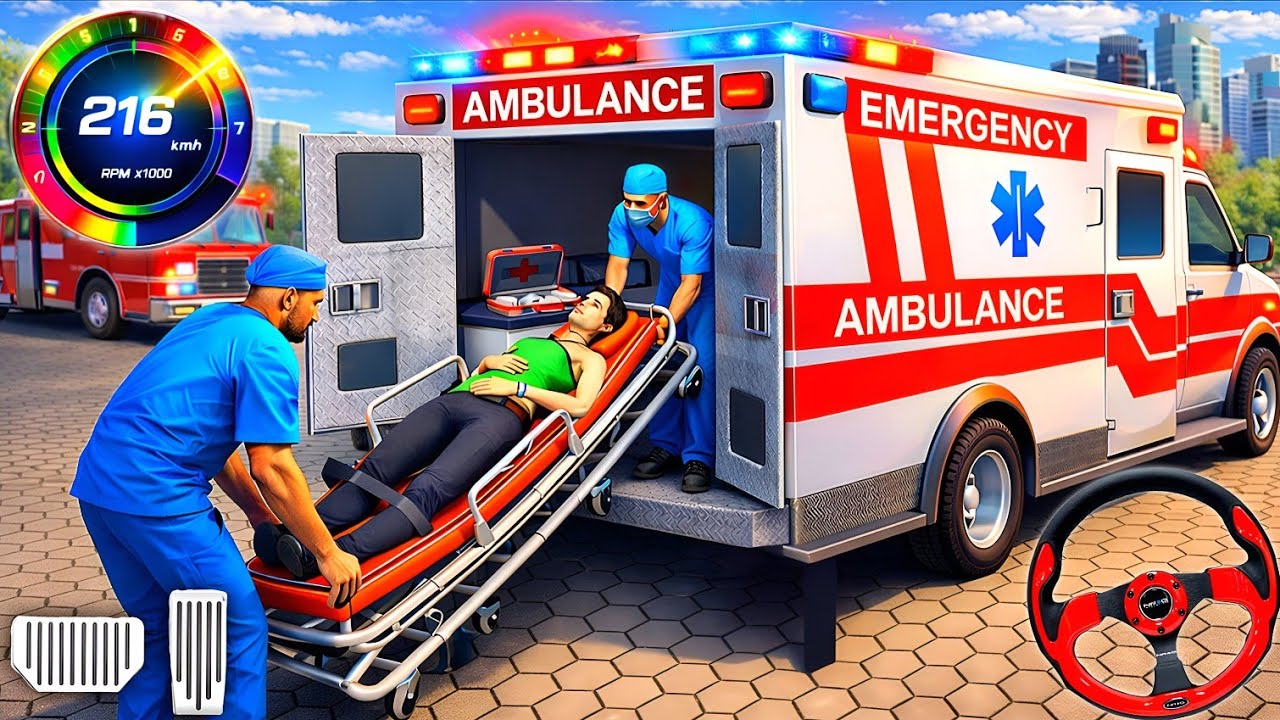Ambulance City Rescue Simulator 3D - US Emergency 911 Ambulance Driving - Android Gameplay 