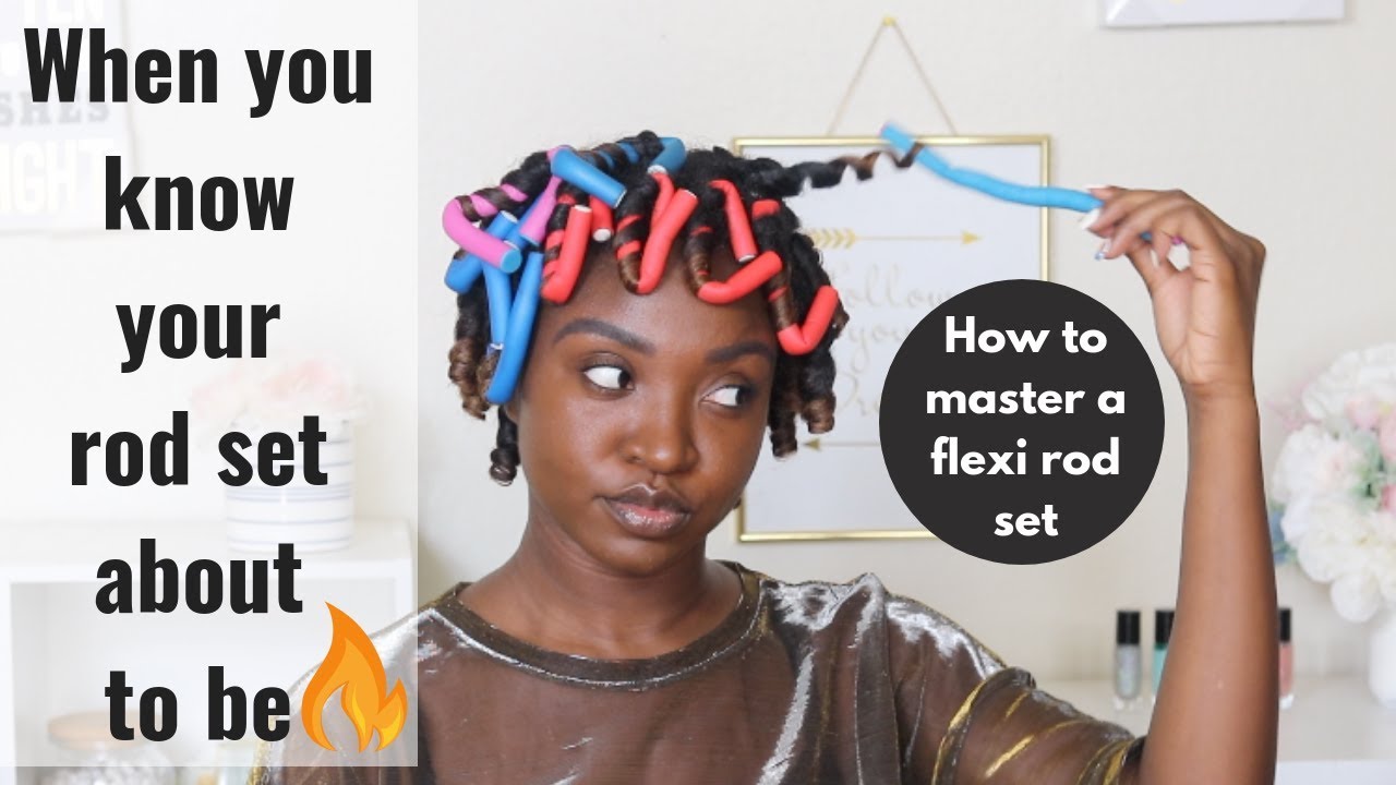 Flexi Rod Set on Natural Hair | Creme of Nature Pure Honey Collection