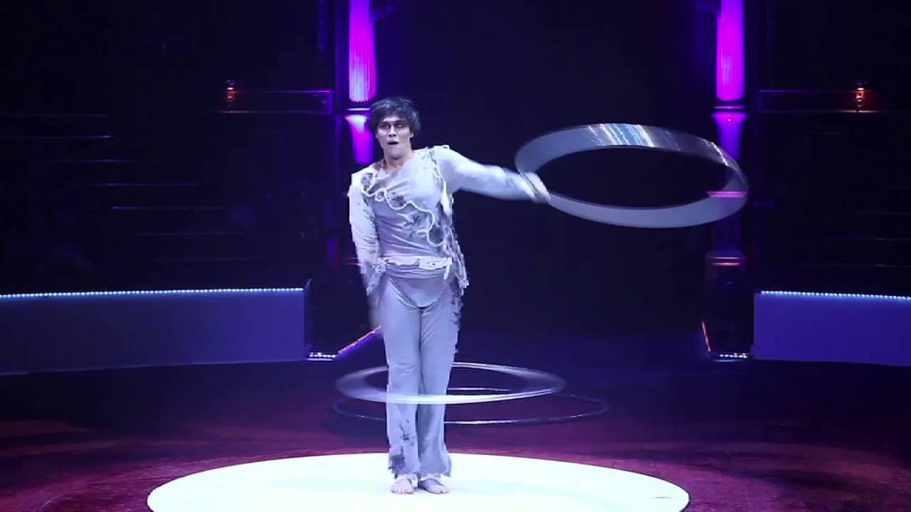 Hula Hoop Act by a Man - in Paris at Cirque d'Hiver Bouglione
