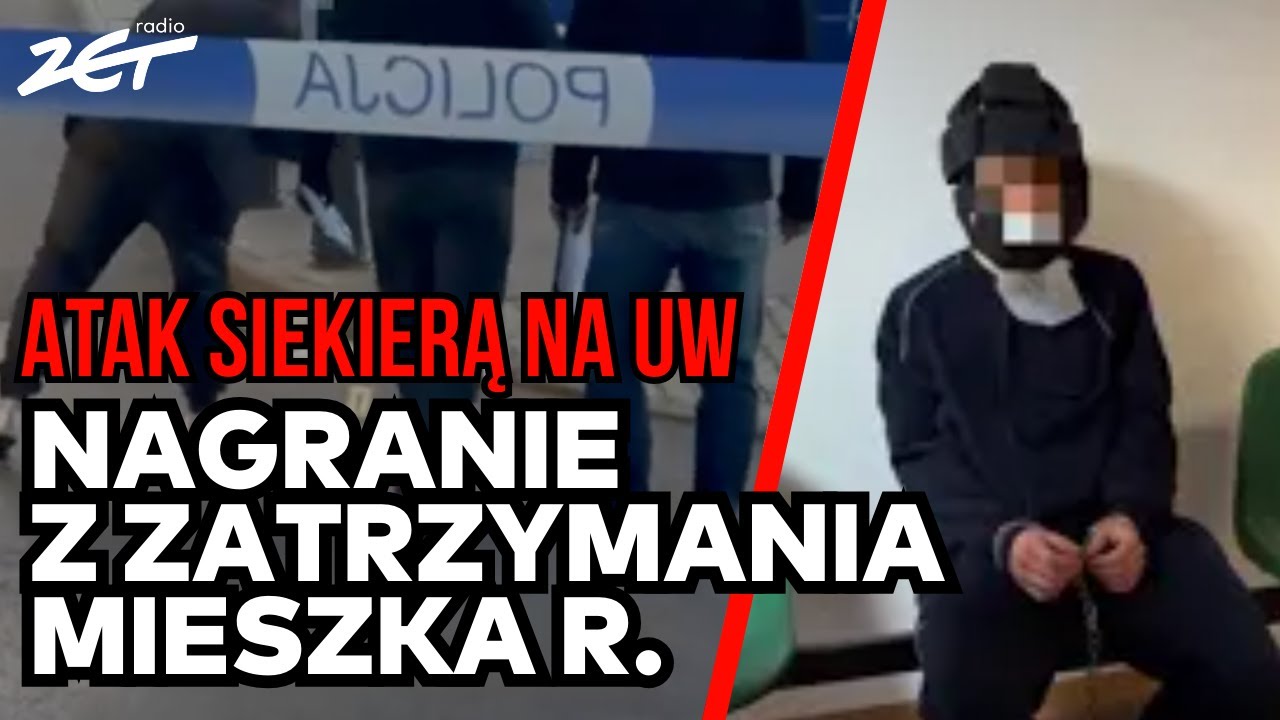 M0RDERSTWO NA UW. Nowe nagranie z zatrzymania zbrodniarza z siekierą