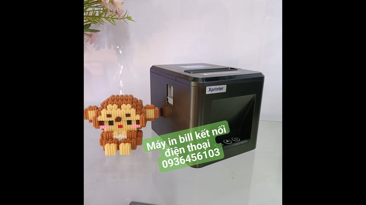 M&aacute;y in h&oacute;a đơn kết nối điện thoại, m&aacute;y in chốt đơn Livestream Facebook khổ K80mm