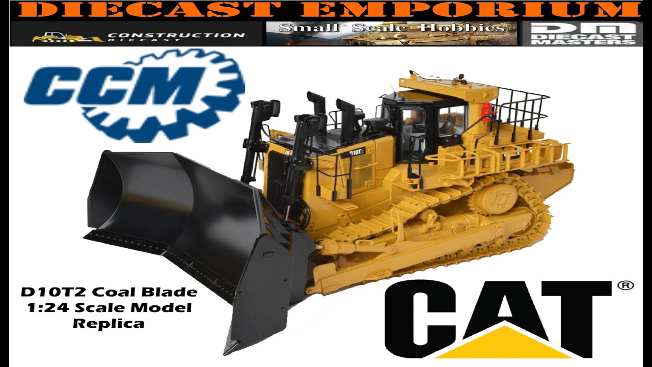 1:24 Scale Classic Construction Models CCM Caterpillar D10T2 Dozer with Coal Blade Official Review