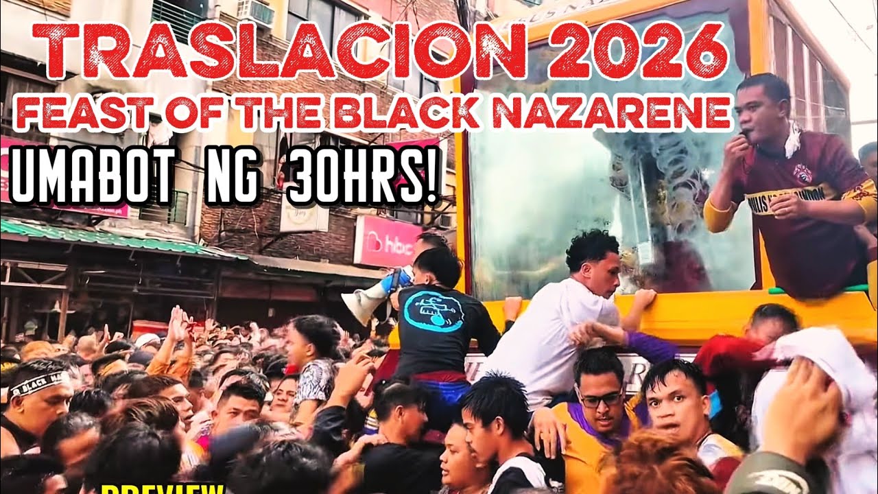 UMABOT NG 30HRS - TRASLACION 2026 FEAST OF BLACK NAZARENE Balyahan Makahawak sa Lubid at Makasampa 