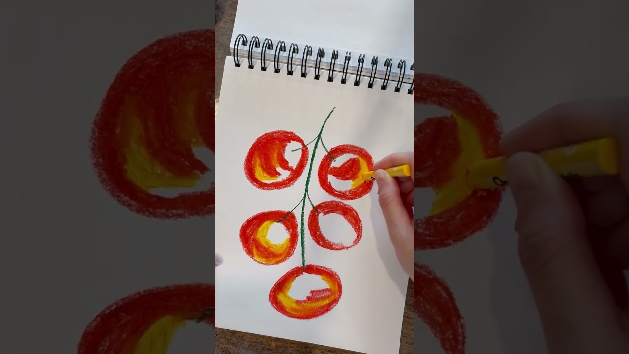My first paint with oil pastels but 🫣