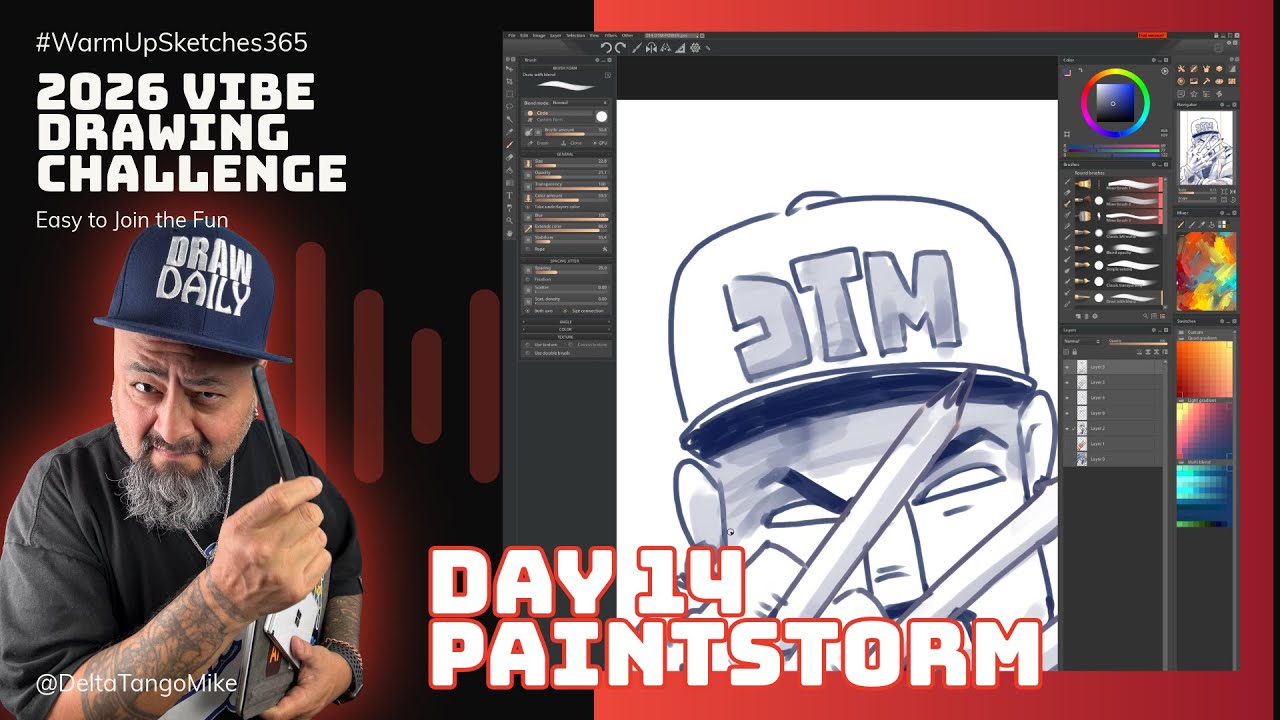 DAY 14 #WarmUpSketches365 sketching for 30 mins