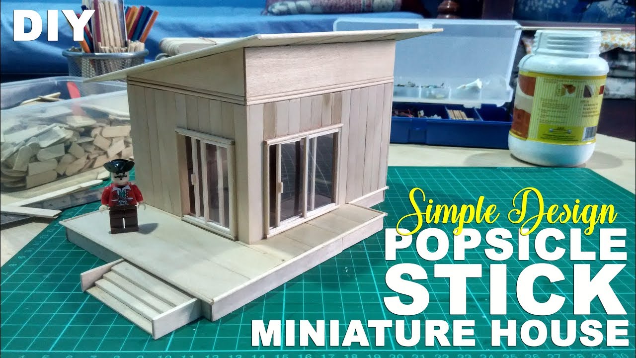 Popsicle Stick Miniature House // DIY FULL TUTORIAL // CUSTOM MADE