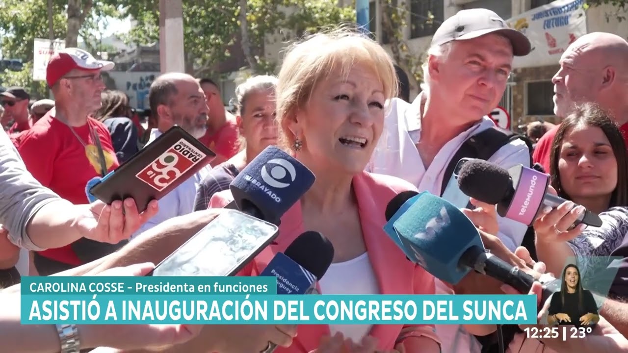 La presidenta en funciones, Carolina Cosse, participó en la apertura del congreso del Sunca