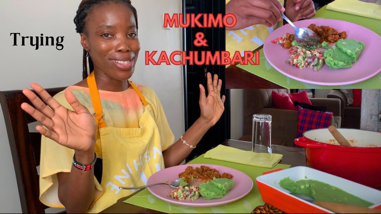 My first time trying Kenyan  Mukimo & Kachumbari as a Nigerian! + How to eat Mukimo & Kachumbari