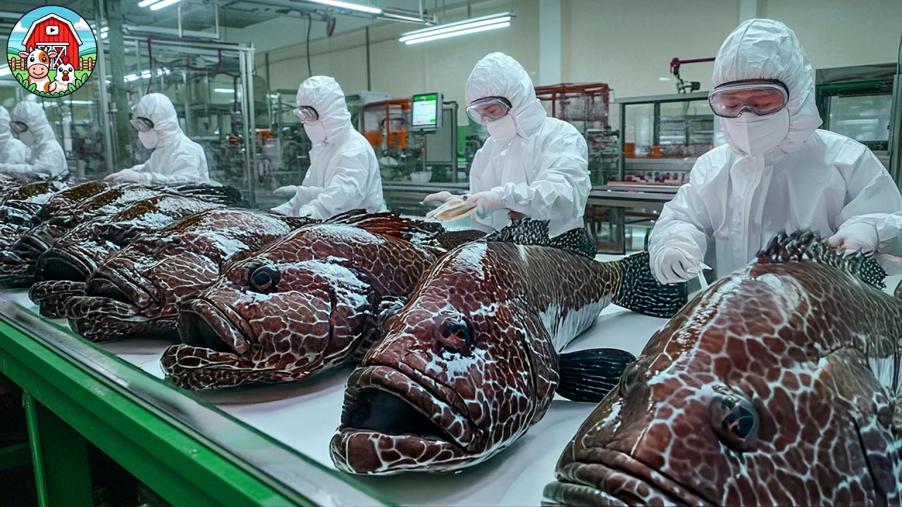 Giant GROUPER Farming For Meat -  How Farmers Breed Millions of Grouper Fish