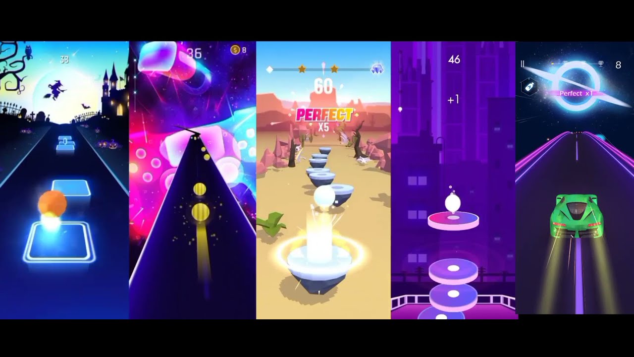 Despacito Song | Tiles Hop vs Dancing Road vs Hop Ball 3D vs Beat Jumping vs Beat Racing.