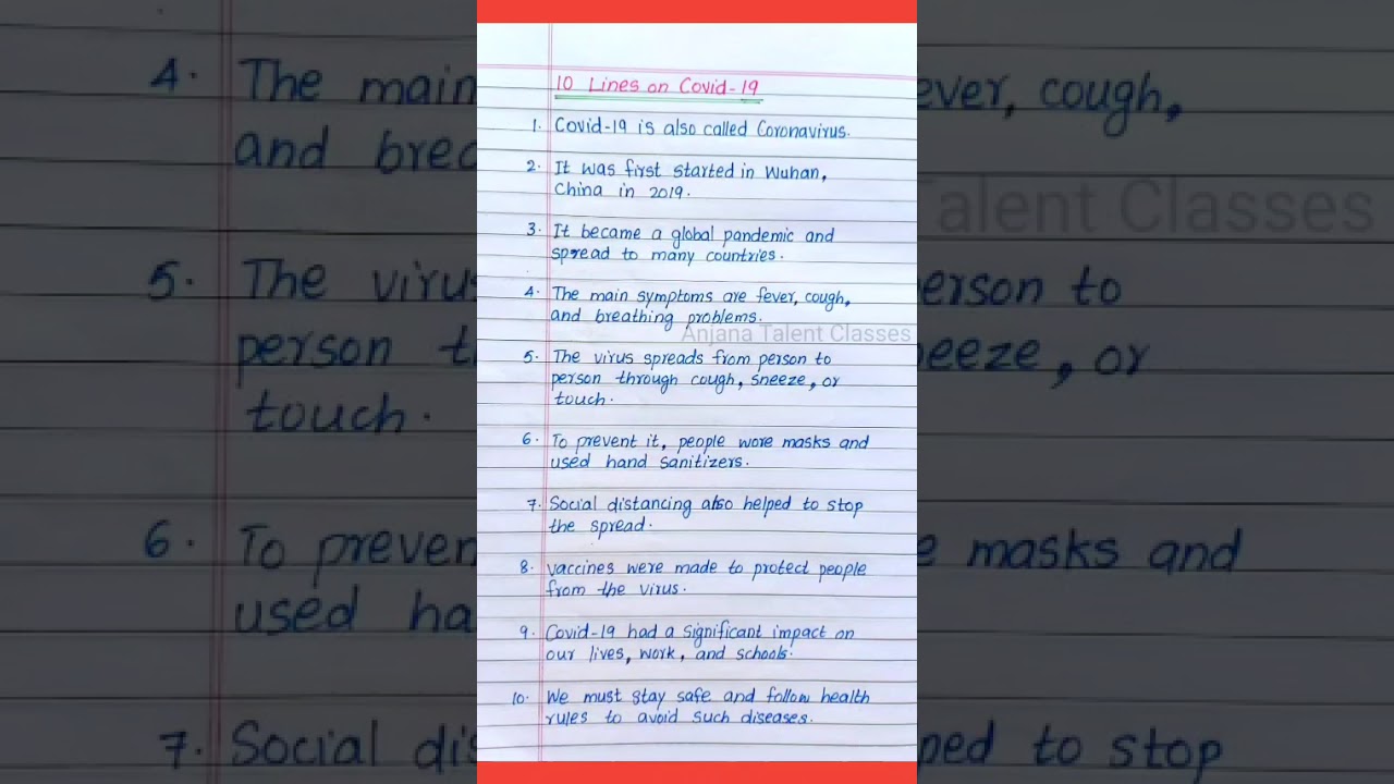 COVID-19 essay in english | 10 lines on Covid 19 | Essay on Covid 19 | About Covid 19