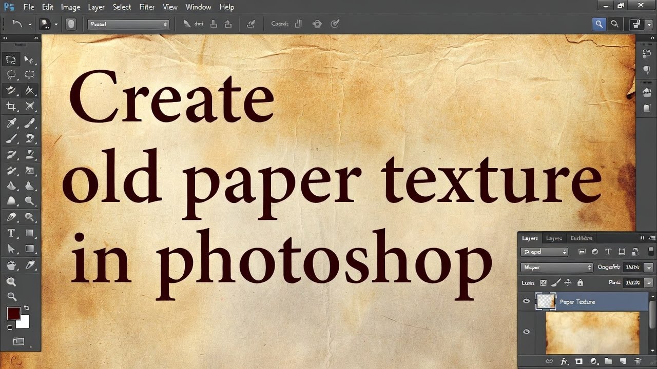 How to create old paper texture in photoshop tutorial.
