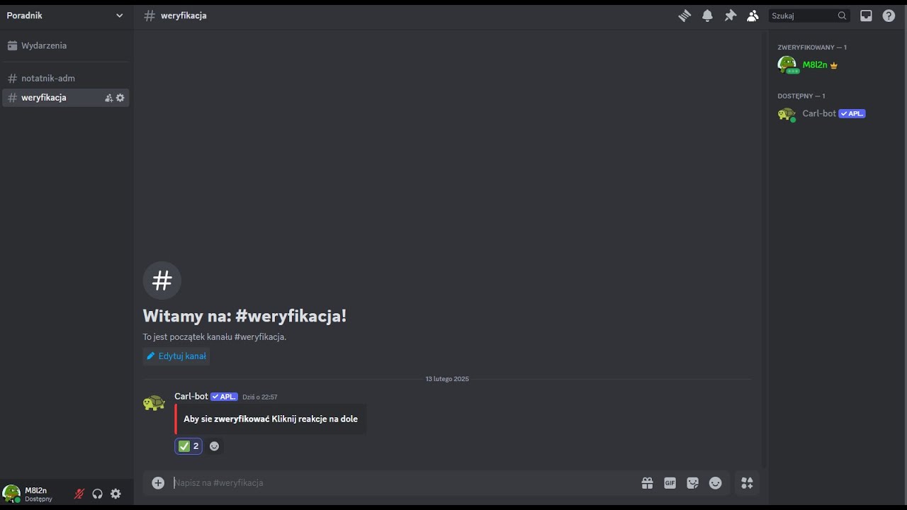 Jak zrobić weryfikacje na serwerze discord (PORADNIK)
