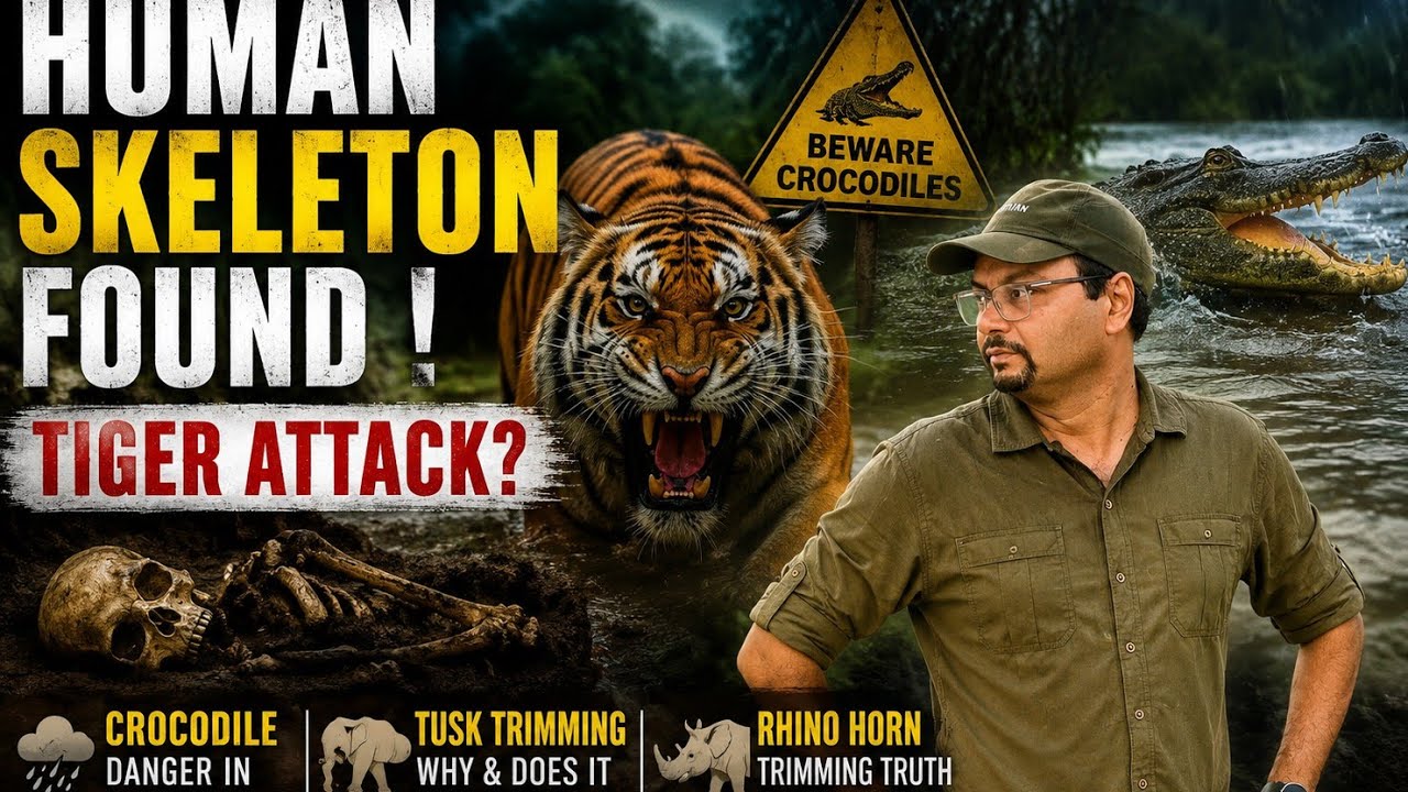 Human Skeleton Found! Tiger Attack? Crocodile Terror in the Monsoon | The Truth About Elephant and Rhinoceros Teeth! Podcast