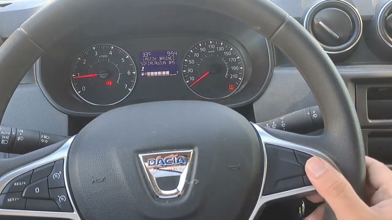 Dacia Duster Lastik Basın&ccedil; Sens&ouml;r&uuml; Sıfırlama