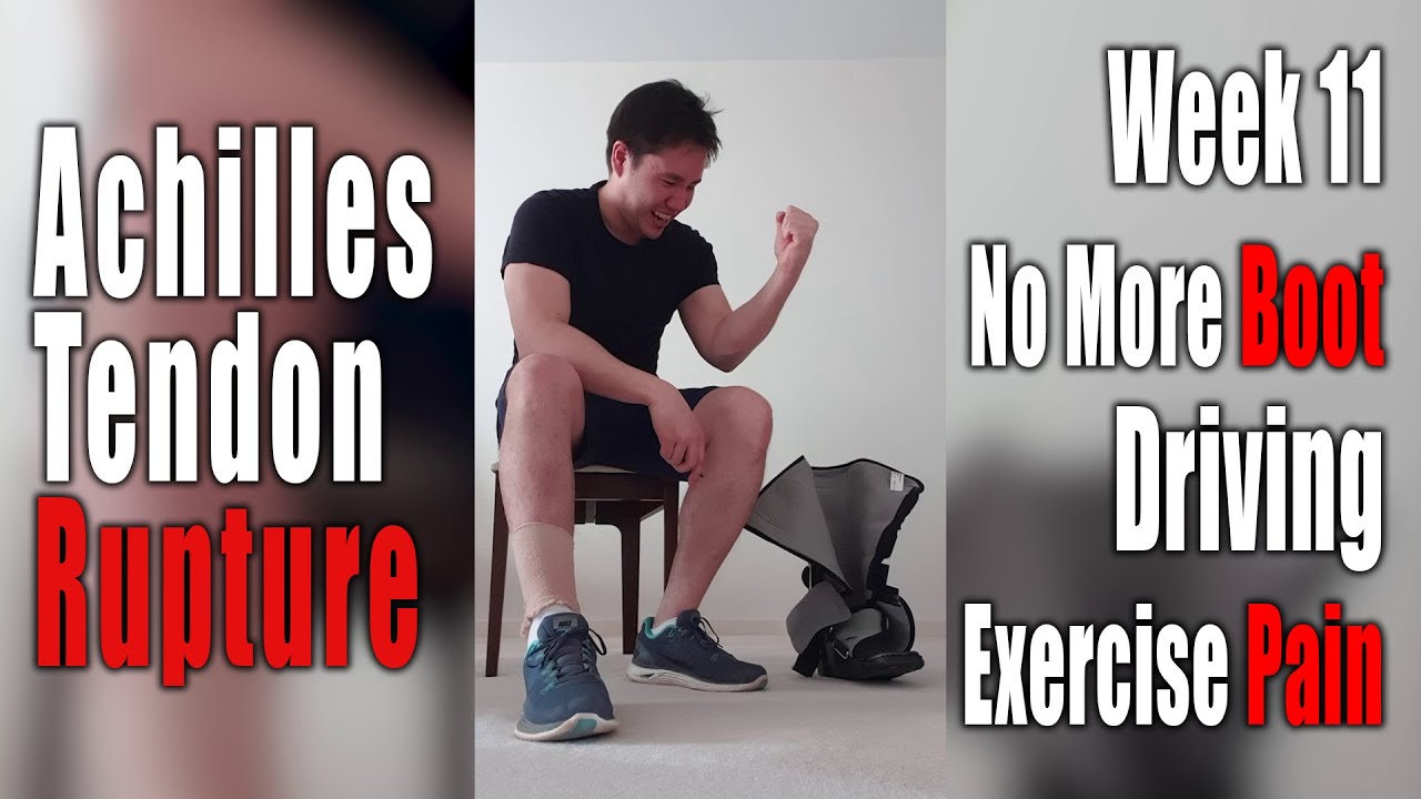 Achilles Tendon Rupture, Non-Surgical Recovery | Week 11: No More Boot! Driving, Exercise Update