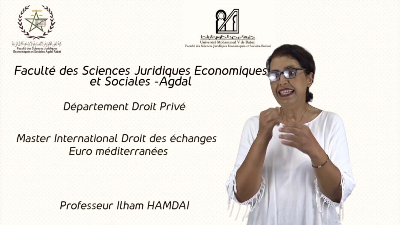 Master international droit des échanges euro-méditerranées  FSJES-Agdal