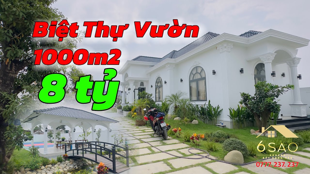 Biệt Thự 1.000m2 Tân Cổ Điển giá 8 tỷ - Biệt thự sân vườn đẹp nức lòng | BDS 6 Sao
