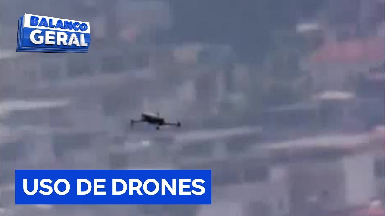 Criminosos usam fuzis e drones em confronto com a polícia no Complexo do Alemão