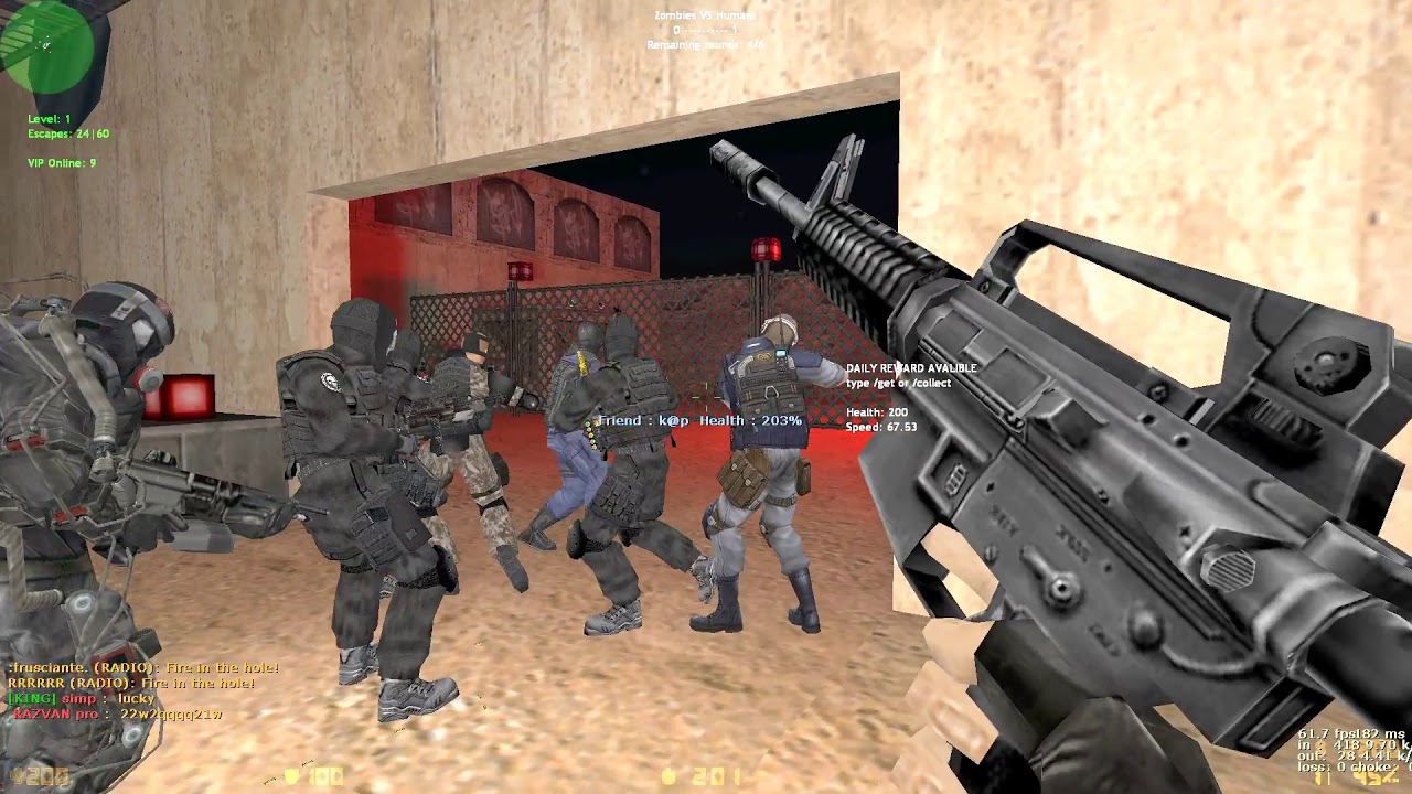 COUNTER STRIKE ZOMBIE ESCAPE MOD MAP ze_dust_v3_lg On Progaming Server