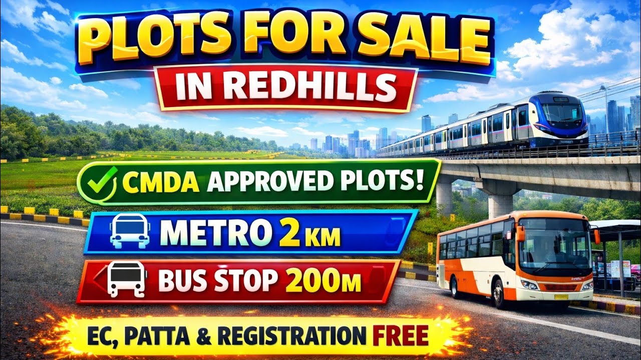 Low Budget Plots for Sale in Redhills💥 | CMDA Approved | 90% Bank Loan Available | Explorer chellam 
