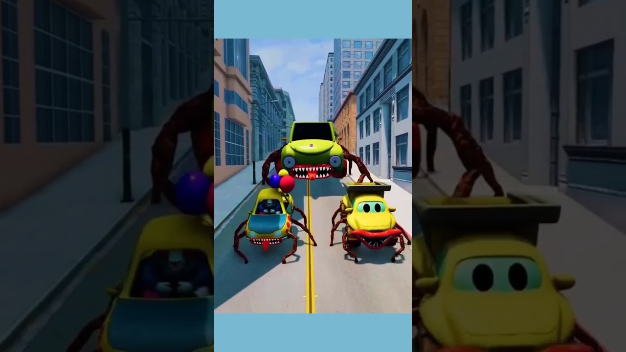 Epic Escape From The Lighting McQueen Boxy Boo Eater & Car Cartoons Eater #1 #shorts