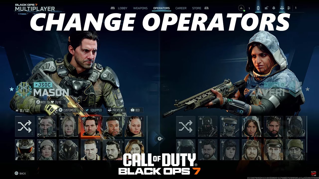Call Of Duty Black Ops 7: как сменить оперативника в многопользовательском режиме