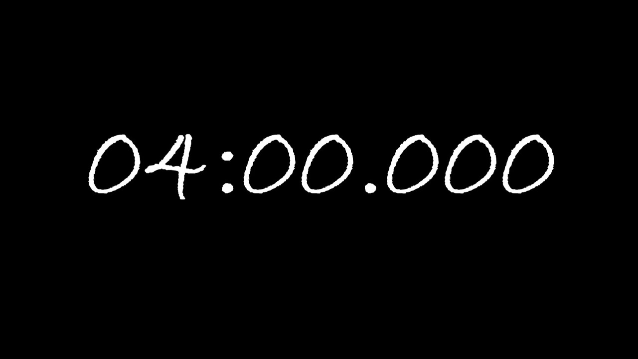 4 minutes/240 seconds timer/countdown/counter