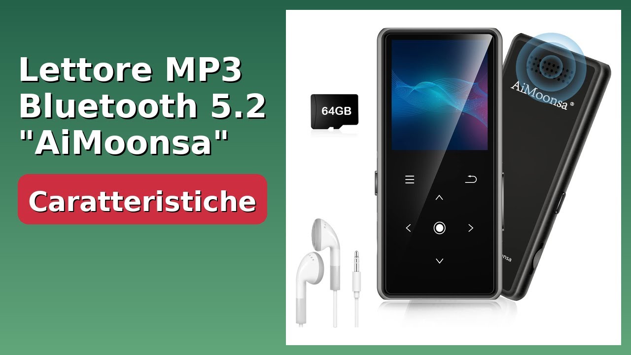 RECENSIONE (2025) : Lettore MP3 Bluetooth 5.2 