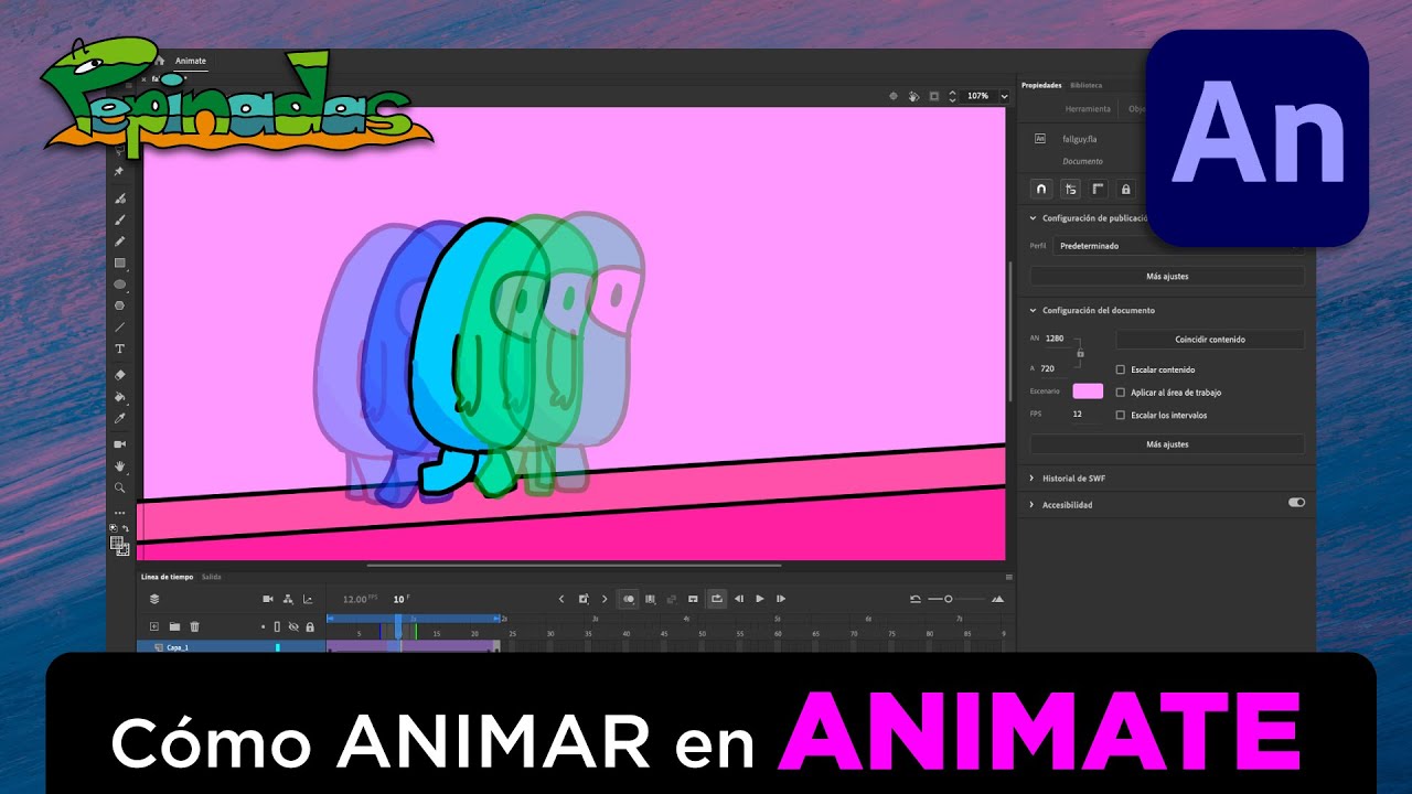 Como ANIMAR en ADOBE ANIMATE - Tutorial animación