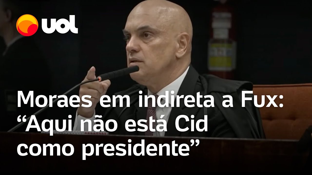 Moraes d&aacute; indireta a Fux: 'Interven&ccedil;&atilde;o militar pedia Bolsonaro presidente, n&atilde;o Cid ou Braga Netto'