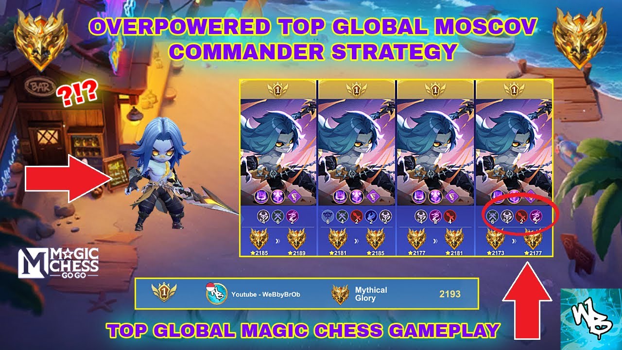 NEW TOP GLOBAL MOSKOV COMMANDER COMBO  -  BEST MAGIC CHESS STRATEGY - MAGIC CHESS GO GO