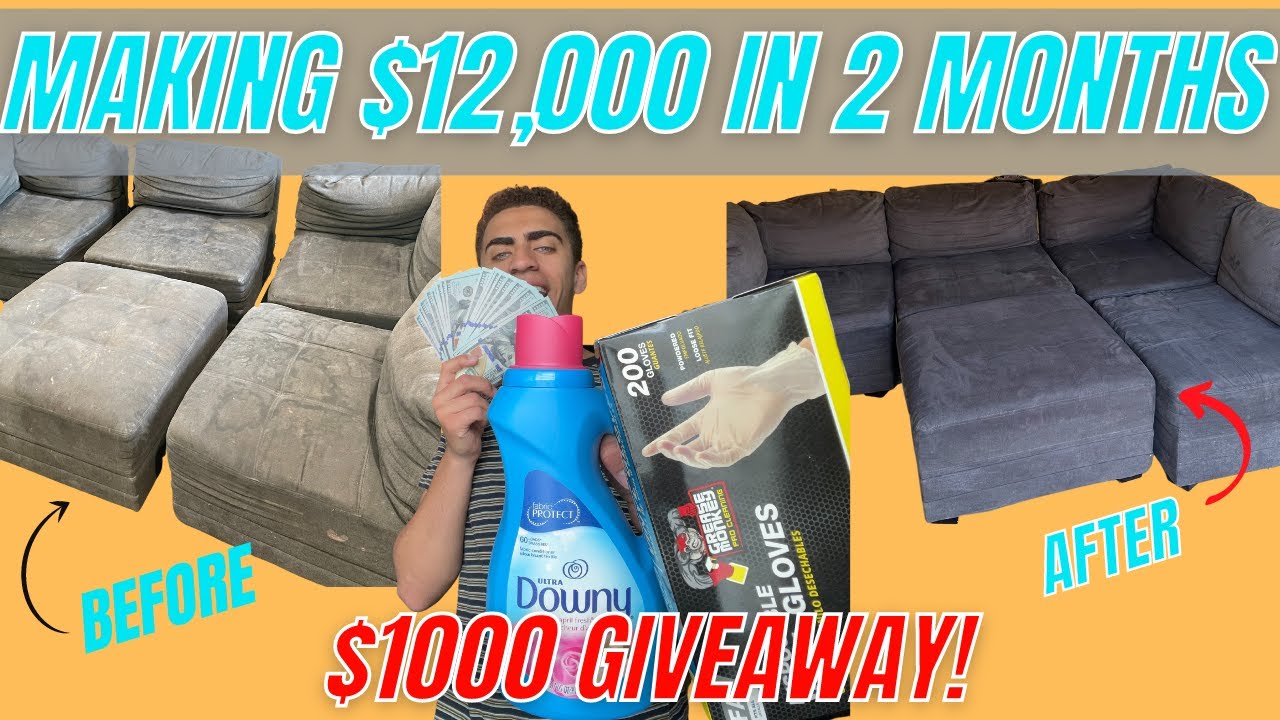 I MADE $12,000 IN TWO MONTHS FLIPPING COUCHES! | Flipping Furniture | $1000 Giveaway!