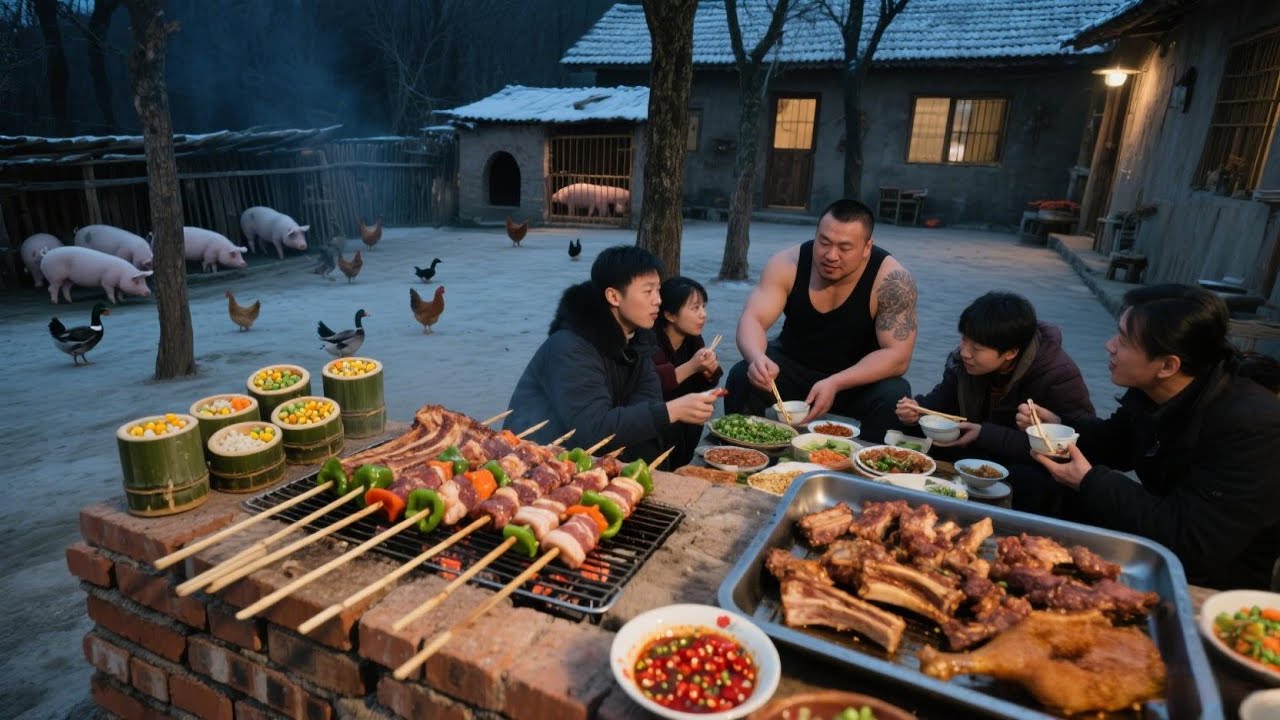 兄弟送来半扇猪，燃起炭火，便是江湖。一场随性的猪肉盛宴。【孤独的美食咖】