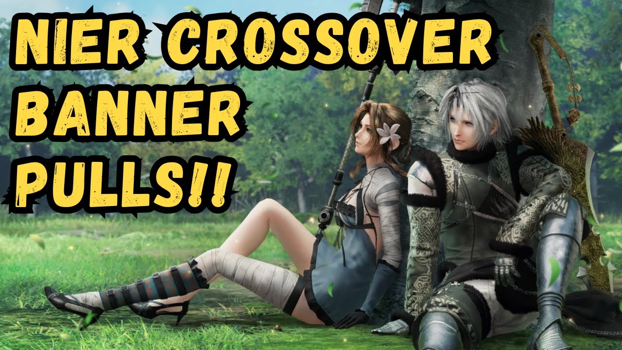 AERITH & SEPHIROTH NieR Crossover BANNER PULLS - FF7 Ever Crisis
