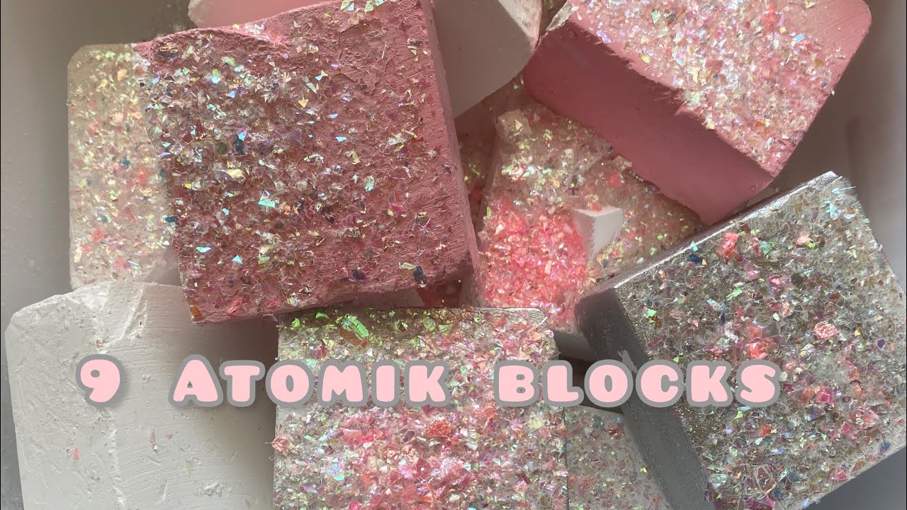 9 Pretty Atomik Blocks | Gym Chalk Asmr | Oddly Satisfying
