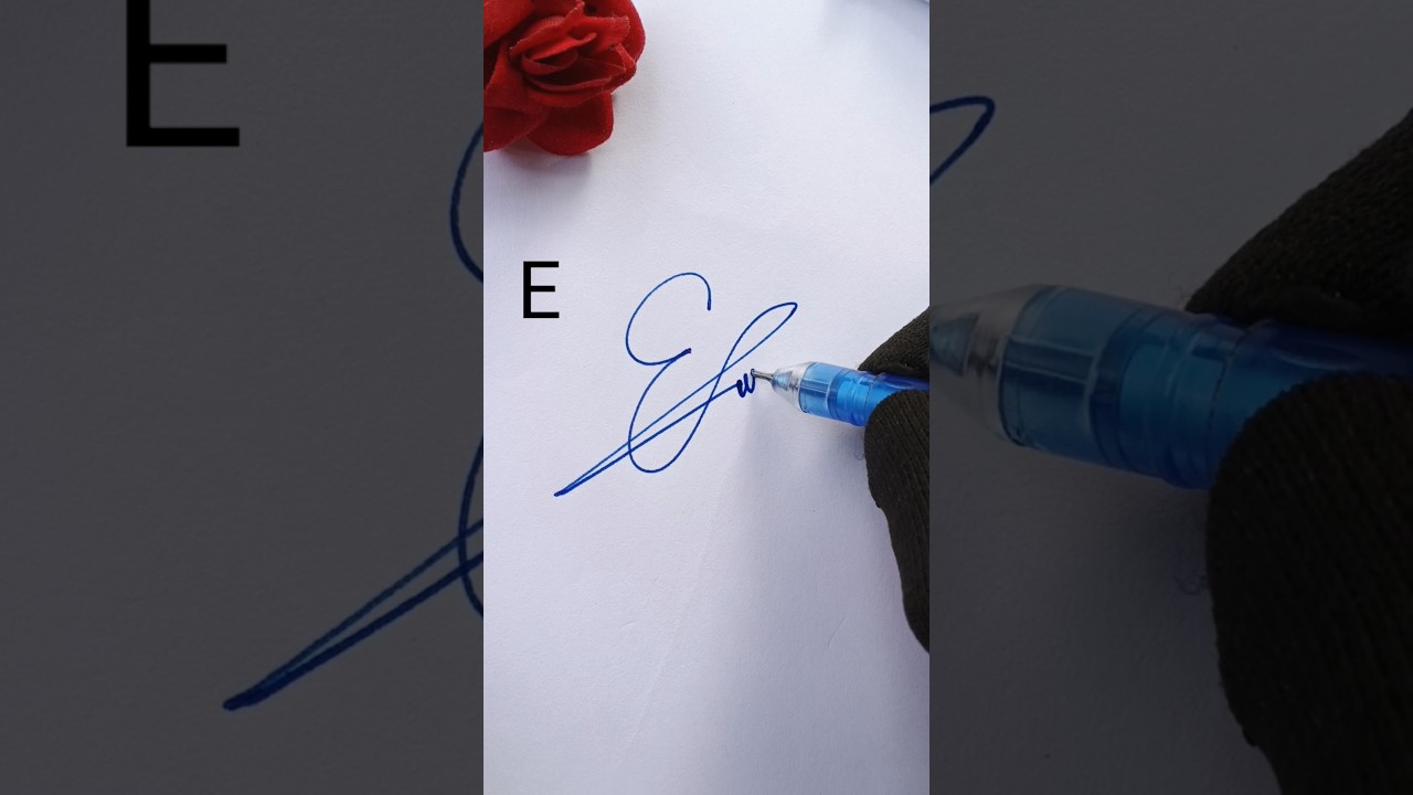 Jak podpisać się na literę E #kaligrafia #podpis #jak