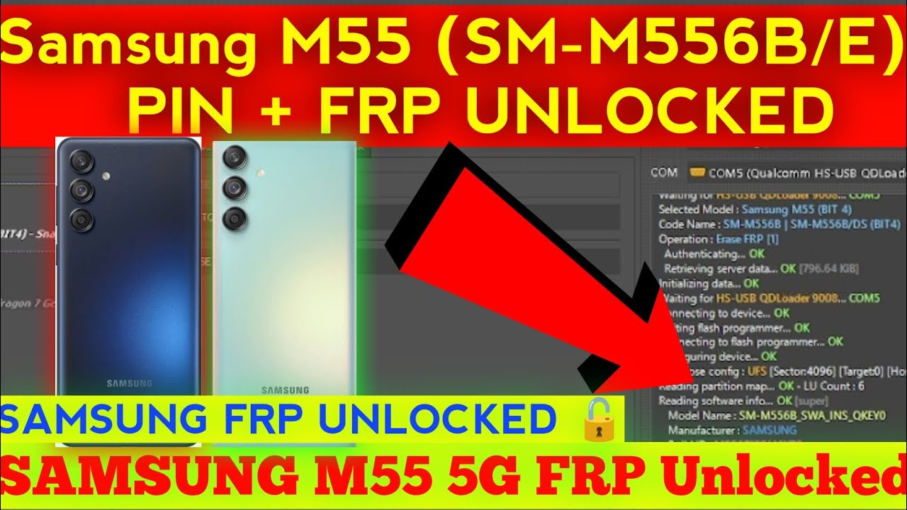 Samsung M55 Frp Unlocked | Free Samsung M55 5G Pin + Frp Unlocked | Unlock tool Frp Remove Samsung
