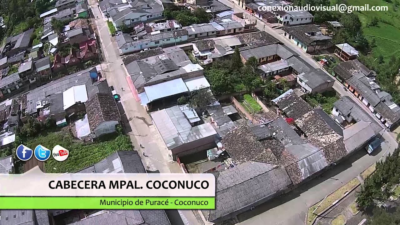 Sobrevuelo_Cabecera municipal de Puracé: Coconuco, Cauca