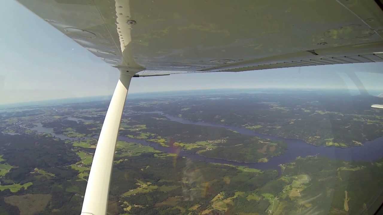 VFR flight from Kjeller (ENKJ) to Aarhus (EKAH)