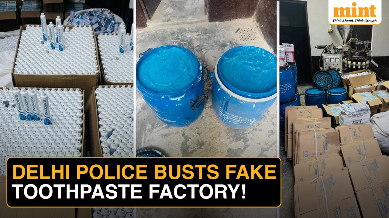 Fake Sensodyne Unit Busted: 1,800 Tubes, 130 KG of TOXIC Paste, Delhi Police Raid Factory
