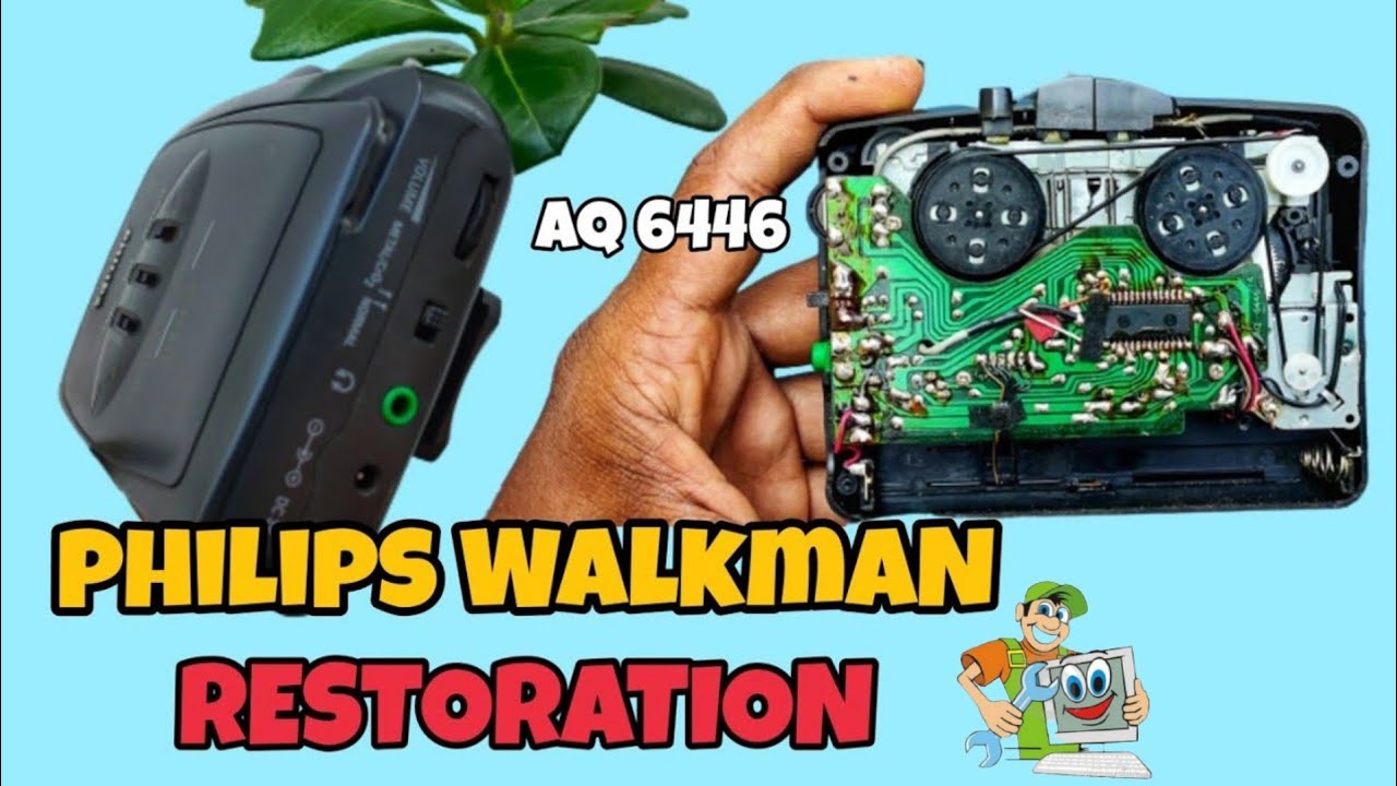 philips mini cassette player | restoration of philips cassette player | English subtitles | AQ6446